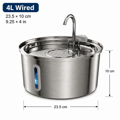 PureFlow™  Stainless Steel Pet Water Fountain